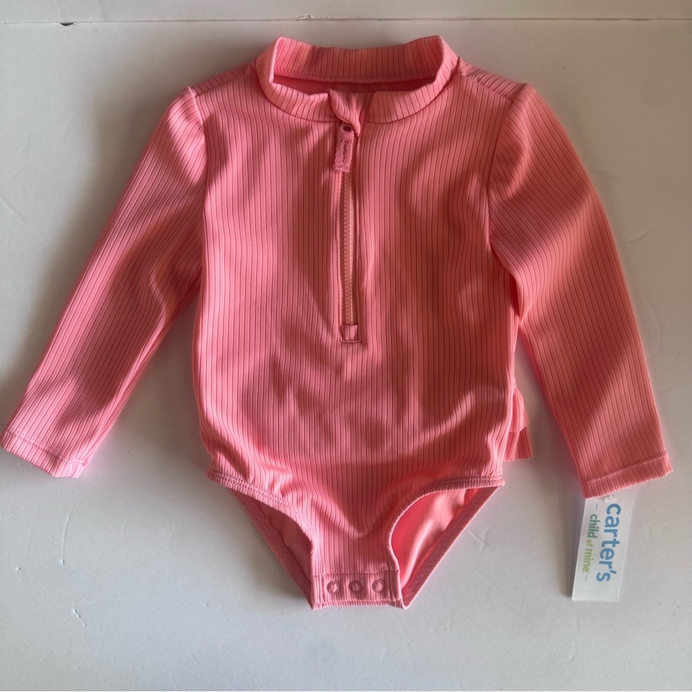 Carter's Ribbed Pink Baby Bodysuit